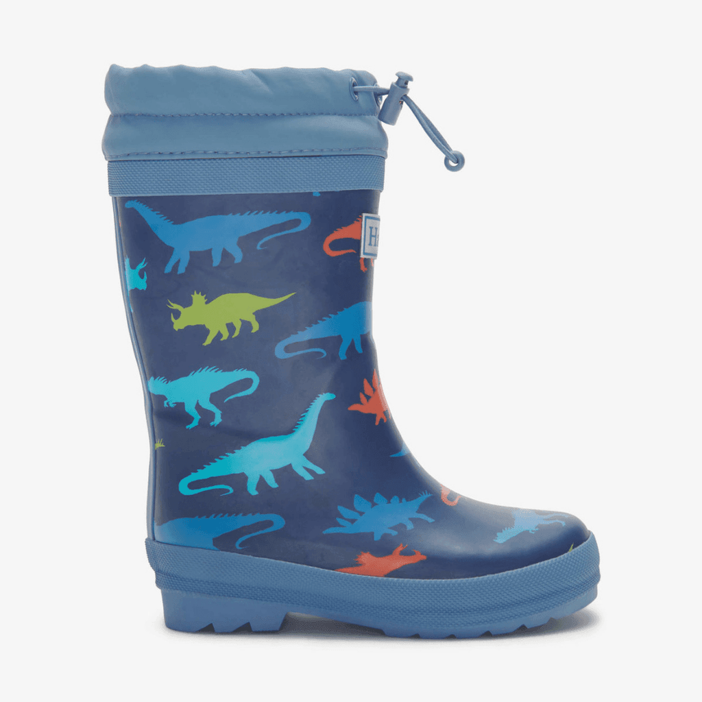 Hatley Dinosaur Silhouettes Sherpa Lined Kids Rain Boots Size 8-1954803042960412674