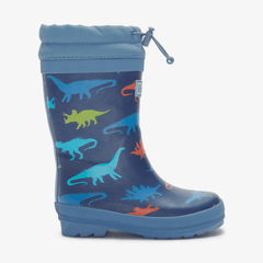 Hatley Dinosaur Silhouettes Sherpa Lined Kids Rain Boots Size 8-1954803042960412674