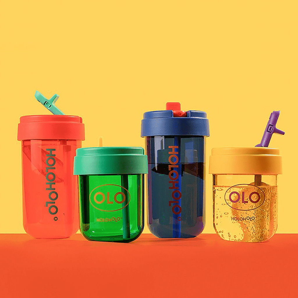 HOLOHOLO Heat-Resistant Reusable Coffee Cup Red 450ml-1954803128679403527