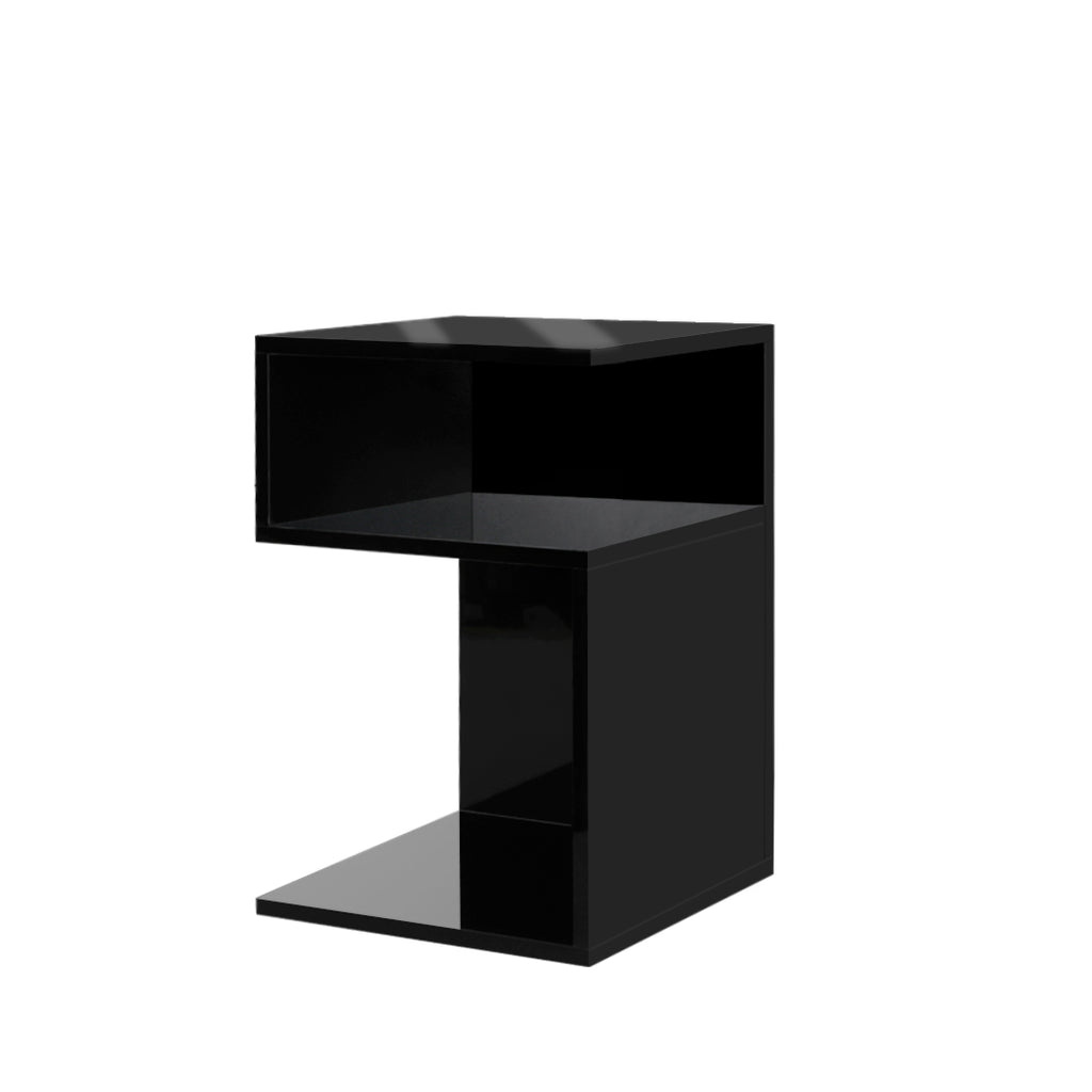 Levede 1xBedside Tables Drawers Side Black-1954802869278478336