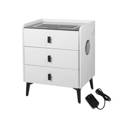 Levede Bedside Table LED Lights Drawers Storage-1954802385335488512