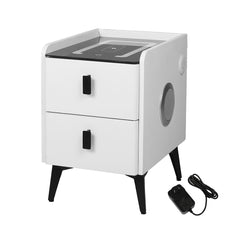 Levede Bedside Table LED Lights Drawers Storage-1954802385515843584