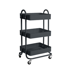 Levede 3 Tiers Kitchen Trolley Cart Grey-1954802728517636096