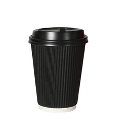 200 Pcs 16oz Disposable Takeaway Coffee Black-1954802896084275200