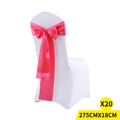 20x Satin Table Runners Chair Sashes Mauve-1954802693855907840