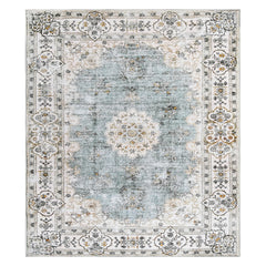 Marlow Floor Rug Short Pile Washable Vintage Carpet Soft Plush Non Slip 200x230-1954802390679031808