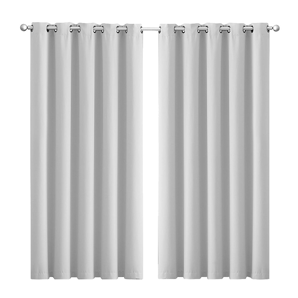 2x Blockout Curtains Panels 3 Layers Grey-1954802971963428864