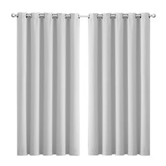 2x Blockout Curtains Panels 3 Layers Grey-1954802971963428864