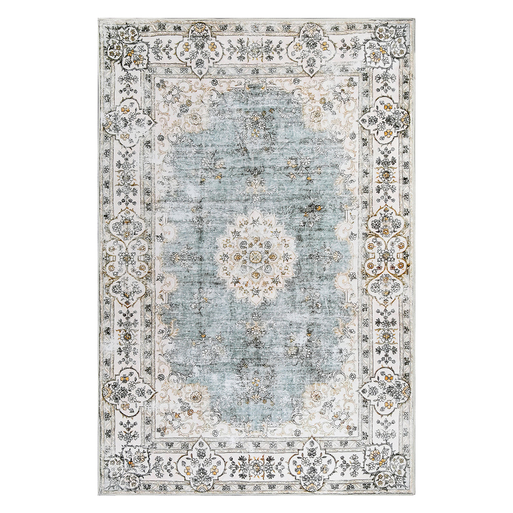 Marlow Floor Rug Short Pile Washable Vintage Carpet Soft Plush Non Slip 80x120-1954802391035547648