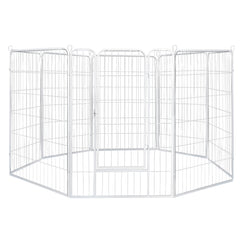 PaWz 8 Panel 32'' Pet Dog Playpen Puppy White 2.5kg Mackerel & Lamb-1966287384760946688