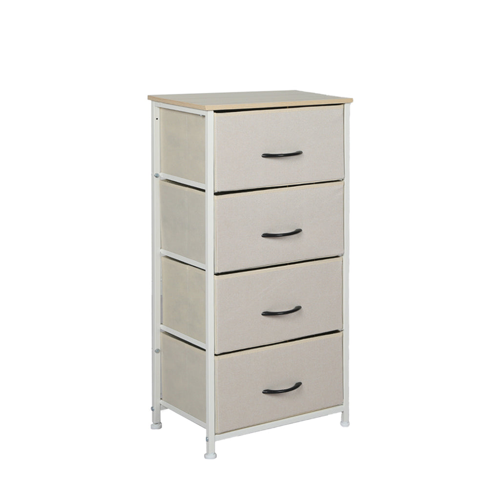 Levede Storage Cabinet Tower Chest Beige-1954802983011225600