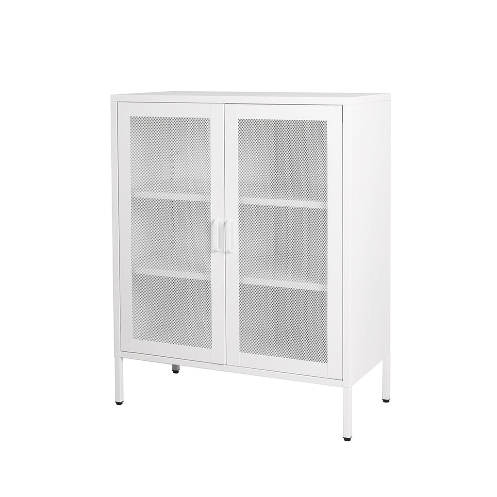 Levede Storage Cabinet Steel Kitchen White-1954802986463137792