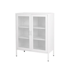 Levede Storage Cabinet Steel Kitchen White-1954802986463137792