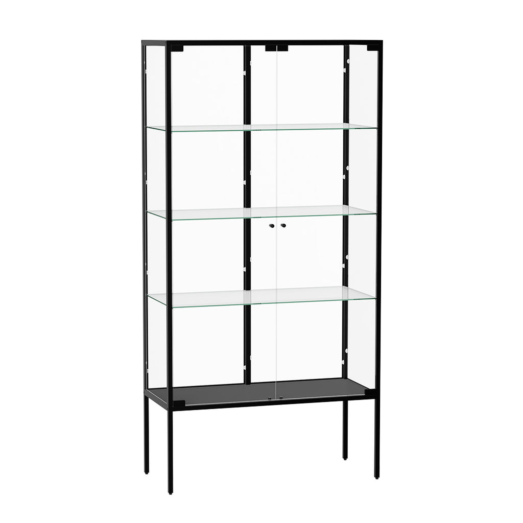 Stacked Glass Display Cabinet Steel 4 Tier 160cm-1954802409951858688