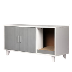 PaWz Enclosed Cat Litter Cabinet Box Grey-1954802552142958592