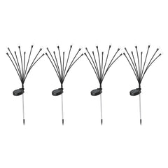 Firfly Solar Lawn Lights 8LED 4PC Outdoor Black-1954802836537741312