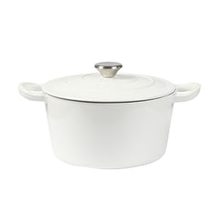 TOQUE 4L Enamel Dutch Oven Pot in White Colour-1954802796066902016