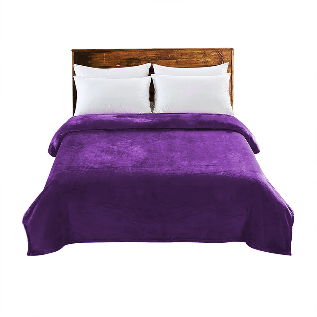 DreamZ 320GSM 220x240cm Ultra Soft Mink Aubergine Queen-1954802936748052480