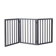 Wooden Pet Gate Dog Fence Retractable Grey 2000x 3MM-1954802528331894784