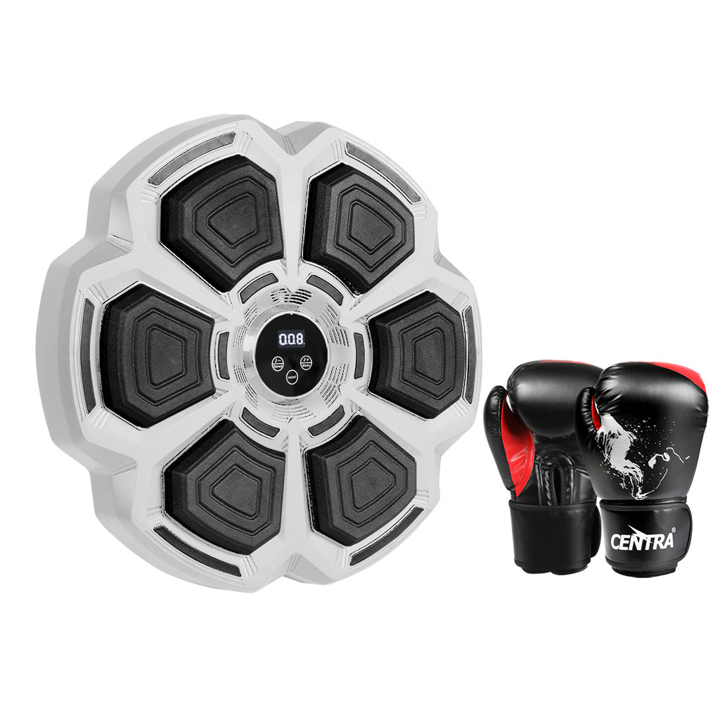 Centra Punching Box With 12OZ Boxing Glove Grey-1954802364468826112