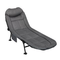 Levede Folding Camping Bed Camp Cots Dark Grey-1954802423948251136