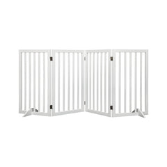 PaWz Wooden Pet Gate Dog Fence Safety White 800x 3MM-1954802529401442304