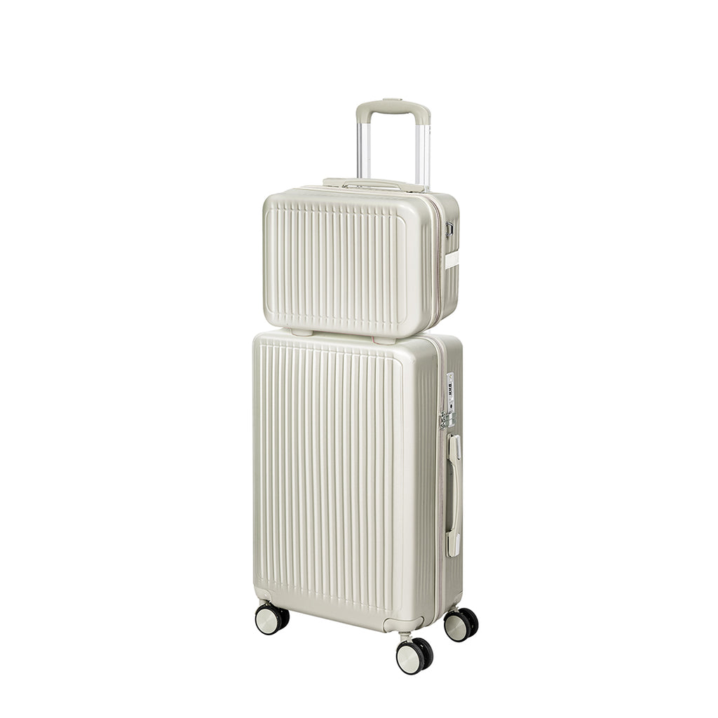 Slimbridge Luggage Suitcase Trolley White 2pc 14
