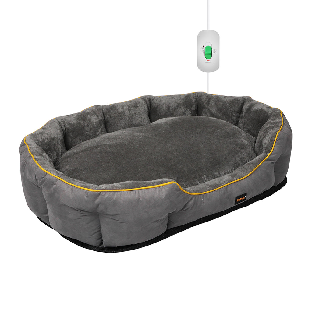 PaWz Electric Pet Heater Bed Heated M Grey Medium-1954802543565606912