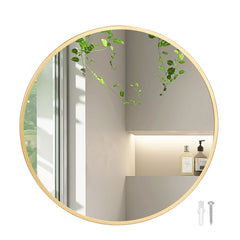 Yezi Wall Mirror Round Bathroom Decor 50cm-1954803007363354624