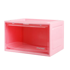 Stacked Sneaker Display Case Stackable Pink-1954802602084536320