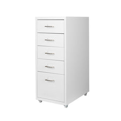 Levede 5 Drawer Office Cabinet Drawers White-1954802728165314560
