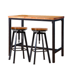 Levede 3pcs Bar Table Barstools Industrial-1954802950241128448