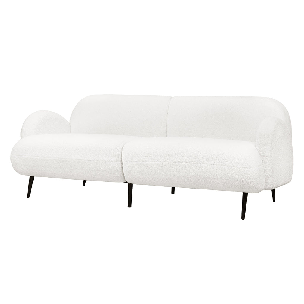Levede Cloud Sofa 3 Seater Sherpa Fleece White-1954802386396647424