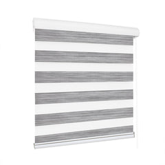 Marlow Blackout Zebra Roller Blind Curtains 180x210 Grey-1954802973611790336