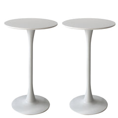 Levede 2x Round Bar Table Pub Tables White-1954802994746888192