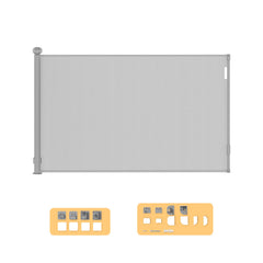 BoPeep Retractable Baby Safety Gates 300cm Grey 300 cm-1954802789364404224