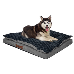 Dog Calming Bed Warm Soft Plush Comfy M Grey Medium-1954802527115546624
