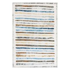 Marlow Floor Rug Short Pile Washable Carpet Soft Plush Non Slip Stripe 200x290-1954802390108606464