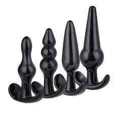 Urway 4 Pack Anal Butt Plug Ass Bum Black-1954802619201490944