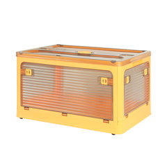 124L Storage Box Stackable Clothes Container L Orange Large-1954802599962218496