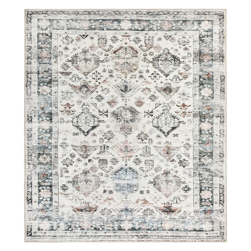 Marlow  Floor Rug Vintage Short Pile Washable Carpet Soft Plush Non Slip 200x230-1954802389211025408