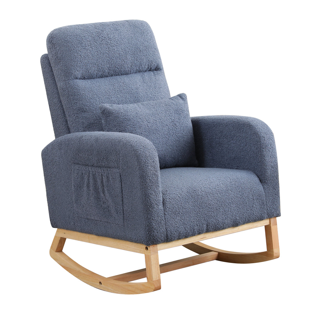 Levede Rocking Chair Ottoman Footrest With Side Pocket-1954802459599835136