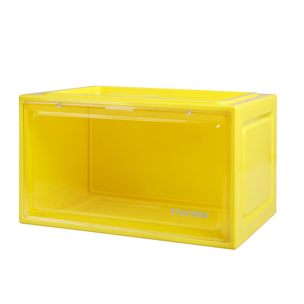 Stacked Sneaker Display Case Clear Shoe Yellow-1954802602273280000