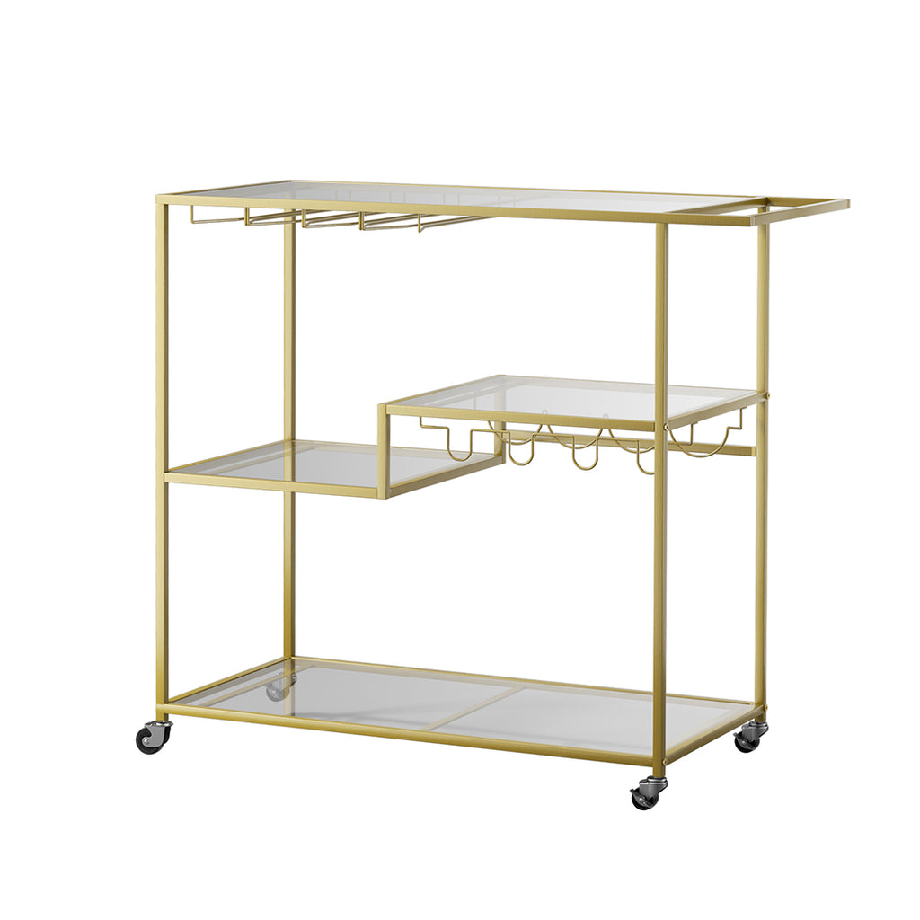 Levede Bar Cart Gold Drinks Serving Trolley 4 Tier-1963748907435560960