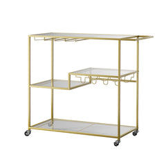 Levede Bar Cart Gold Drinks Serving Trolley 4 Tier-1963748907435560960