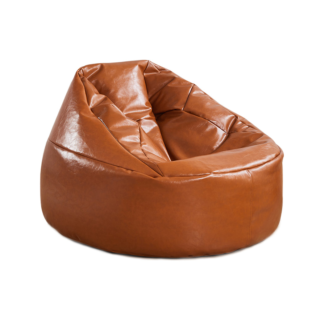 Marlow Bean Bag Chair Cover PU Couch Tan-1966287382567325696
