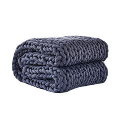 Dreamz Knitted Weighted Blanket Chunky Dark Grey Queen 9KG-1954802944209719296