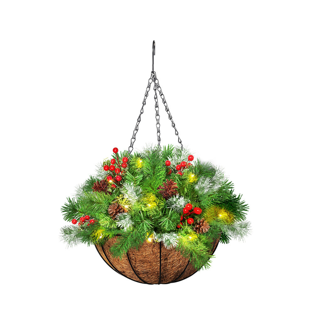 Santaco Christmas Hanging Basket Ornaments 30CM-1954802332596310016