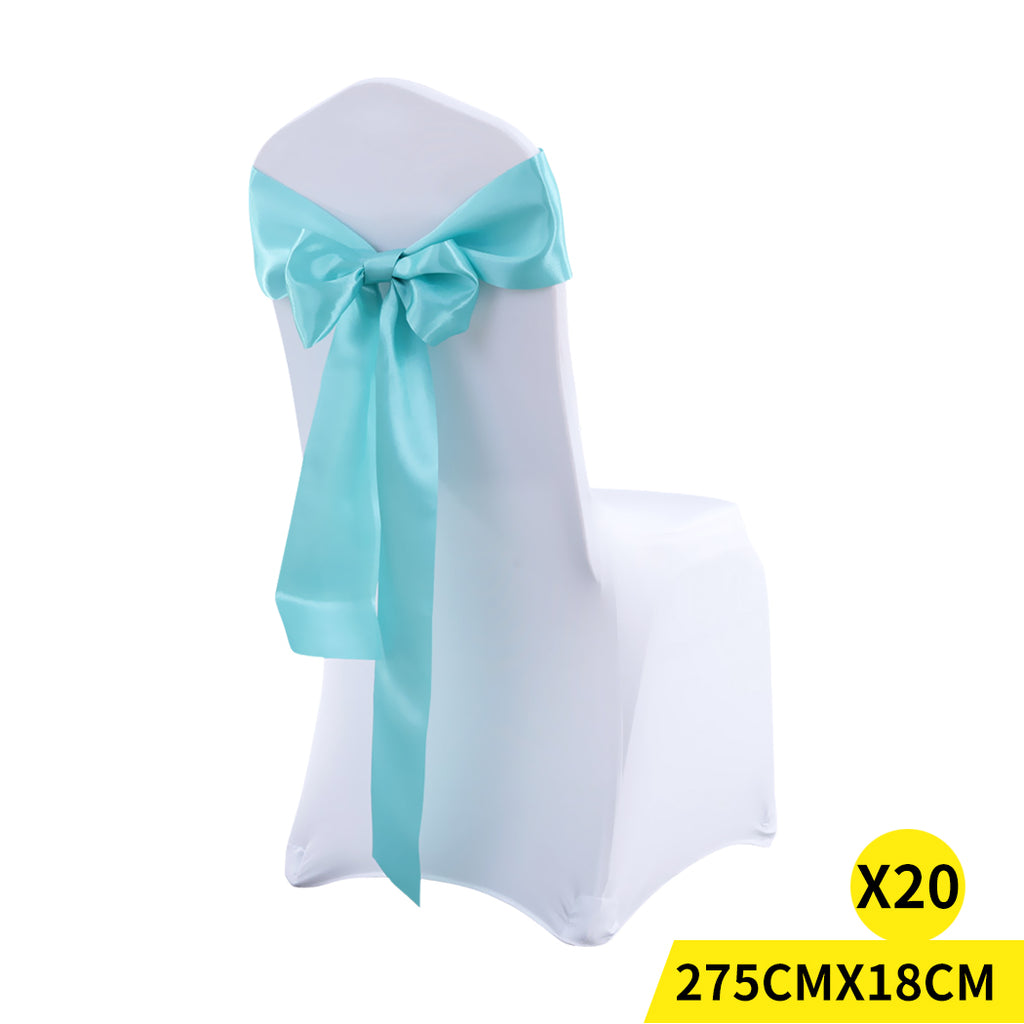 20x Satin Chair Sashes Cloth Cover Wedding Tiffany-1954802694245978112