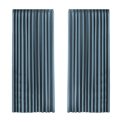 Marlow 2XBlockout Curtains Chenille 180x250 Blue CD1016-180x250-DG-1954802976119984128